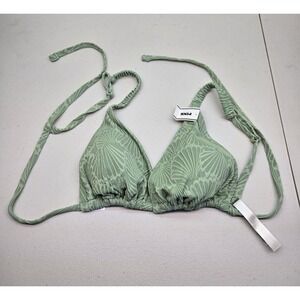 PINK Victoria's Secret Women Swimwear 2XL Light‎ Green Floral Halter READ